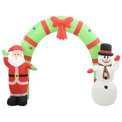 vidaXL Ilmatäytteinen joulukoriste joulupukki ja lumiukko LED 223 cm hinta ja tiedot | Juhlakoristeet | hobbyhall.fi