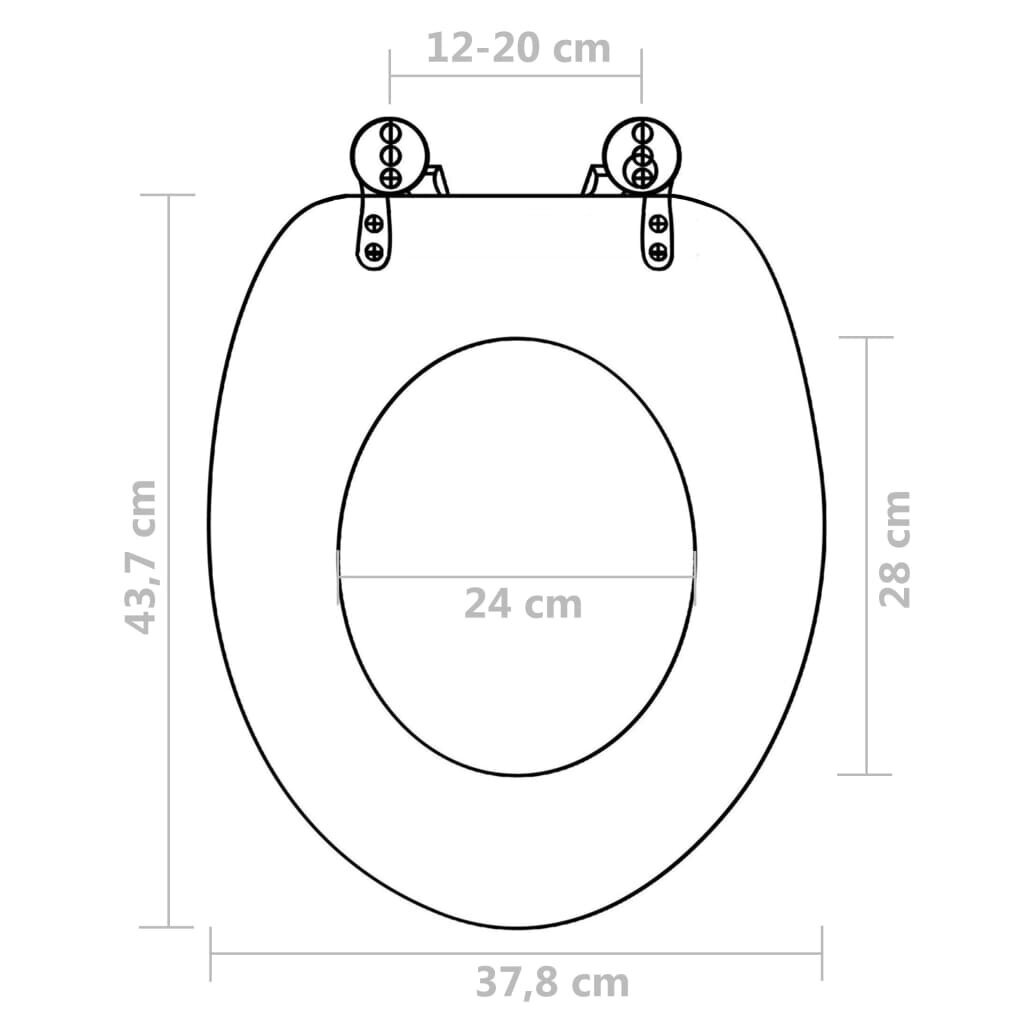 vidaXL WC-istuimet soft close kansilla 2kpl MDF vihreä vesipisarakuosi hinta ja tiedot | WC-istuimen lisätarvikkeet | hobbyhall.fi