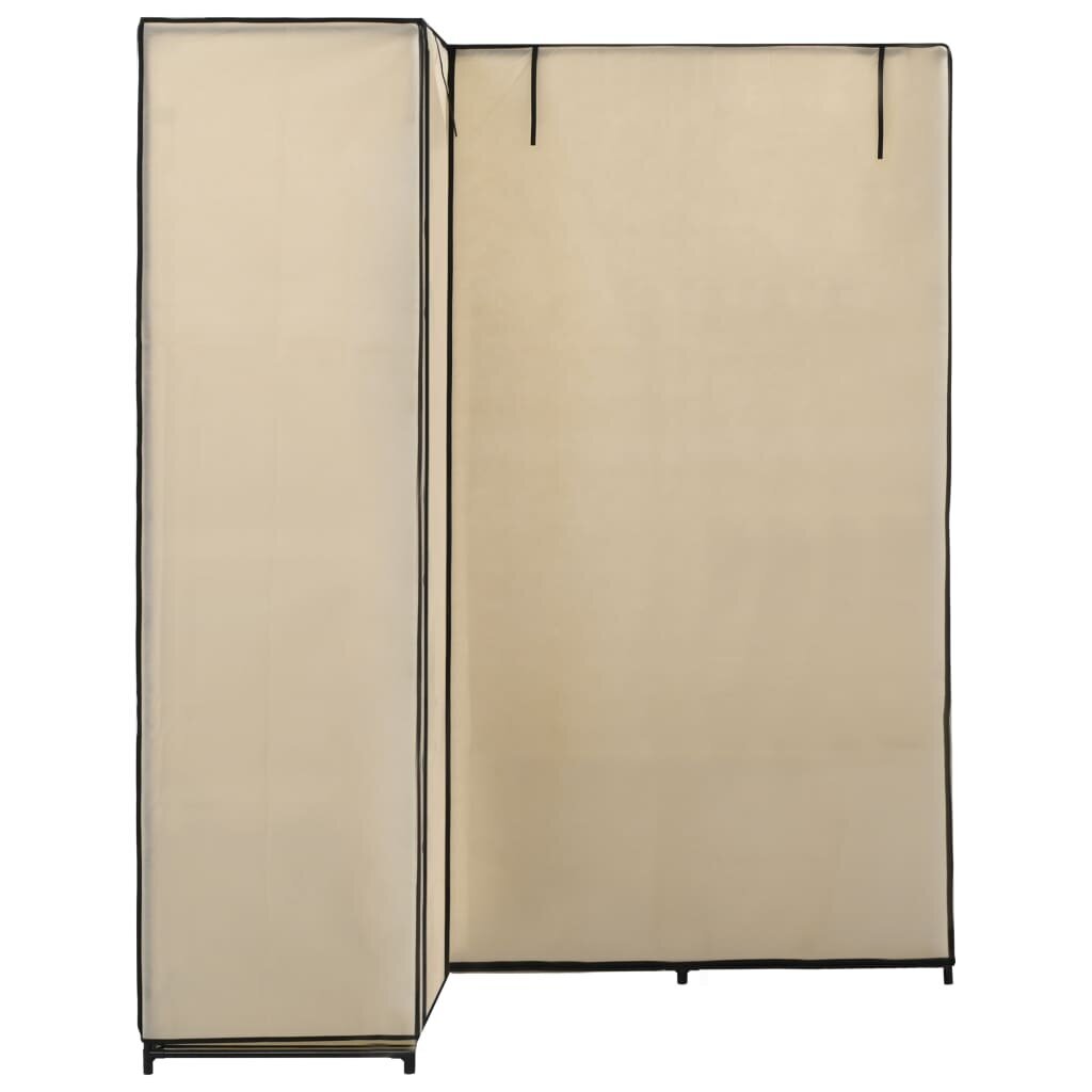 vidaXL Kulmavaatekaappi kerma 130x87x169 cm hinta ja tiedot | Kaapit | hobbyhall.fi