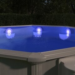 vidaXL Upotettava kelluva uima-altaan LED-valaisin kaukosäädin valk. hinta ja tiedot | Uima-allastarvikkeet | hobbyhall.fi