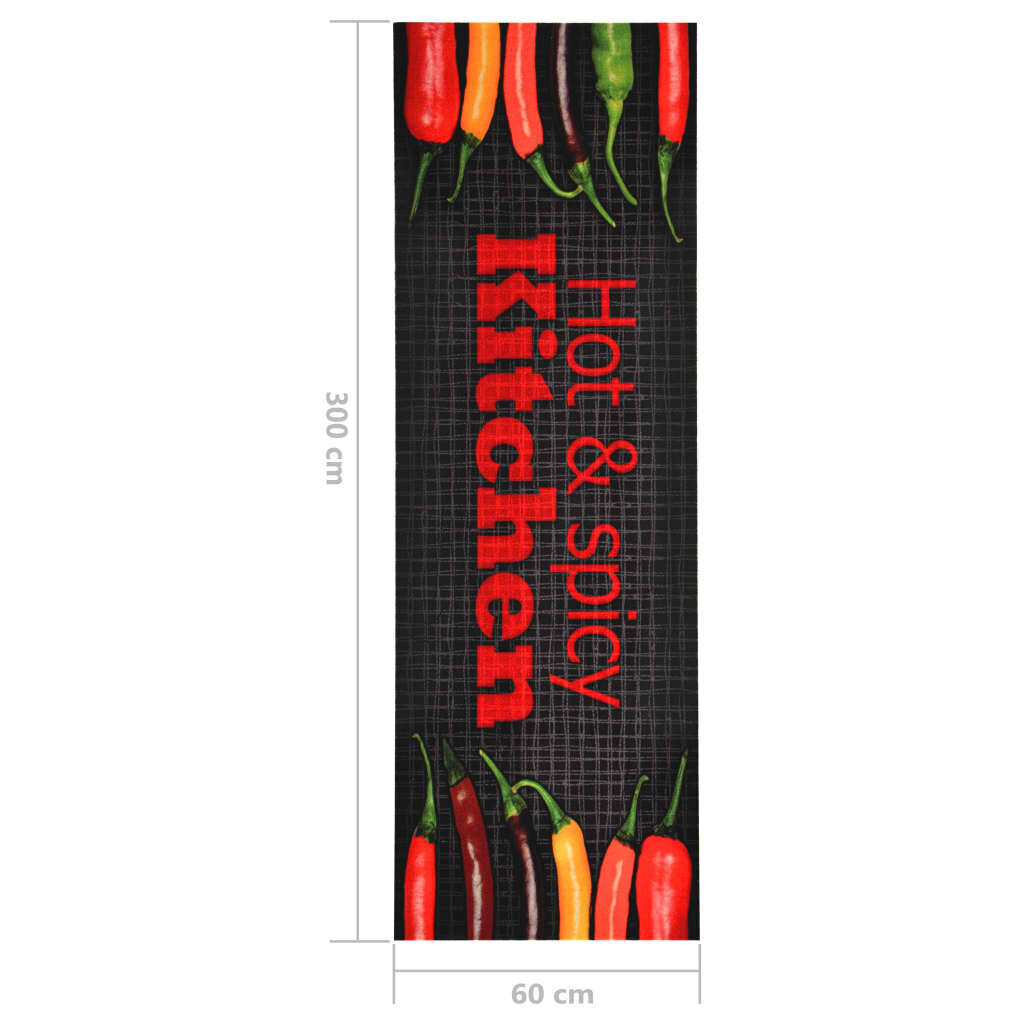 vidaXL Keittiön pestävä lattiamatto Hot & Spicy 60x300 cm hinta ja tiedot | Isot matot | hobbyhall.fi