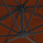 vidaXL Riippuva aurinkovarjo alumiinipylväällä terrakotta 300x300 cm hinta ja tiedot | Aurinkovarjot ja markiisit | hobbyhall.fi