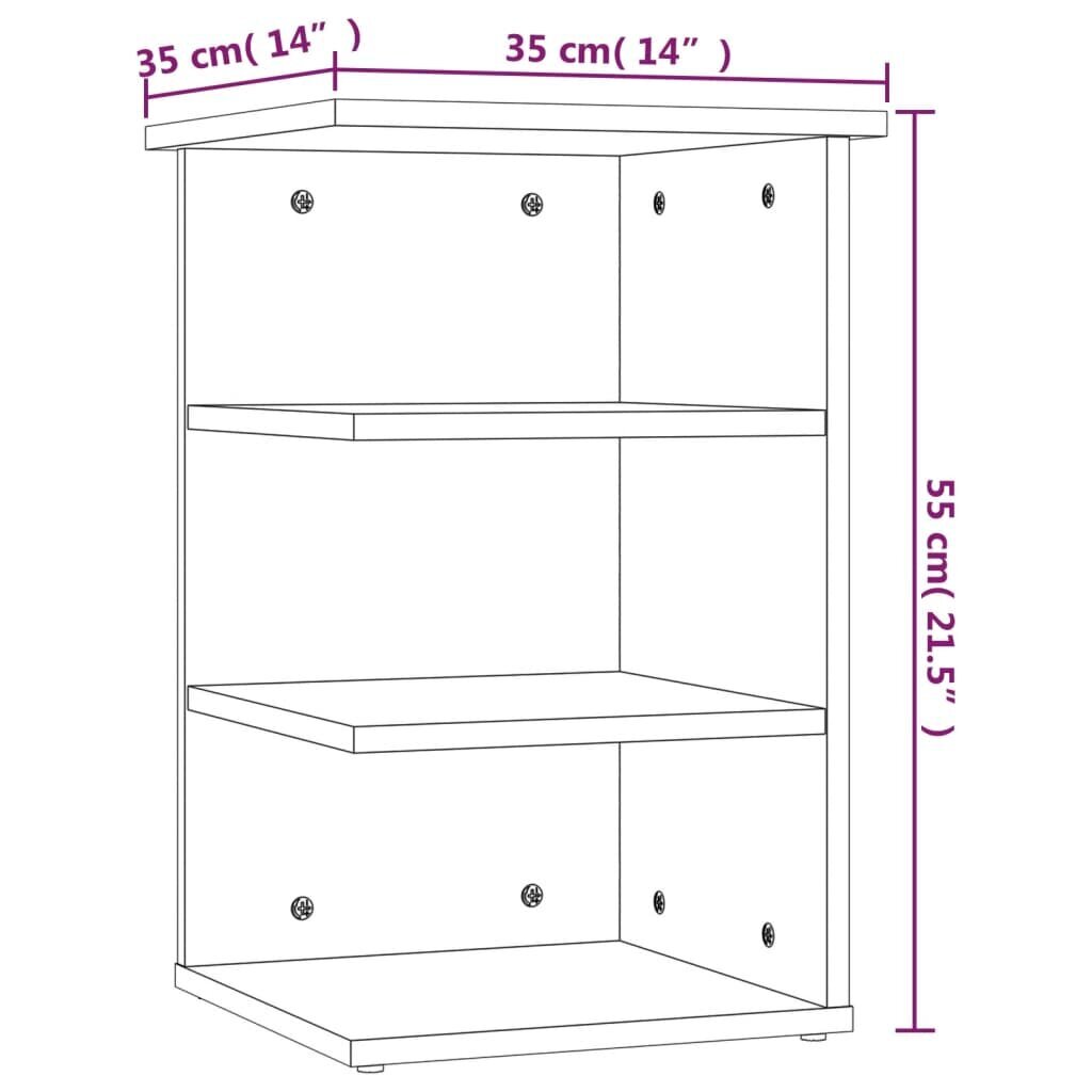 vidaXL Sivukaappi musta 35x35x55 cm lastulevy hinta ja tiedot | Olohuoneen kaapit ja lipastot | hobbyhall.fi