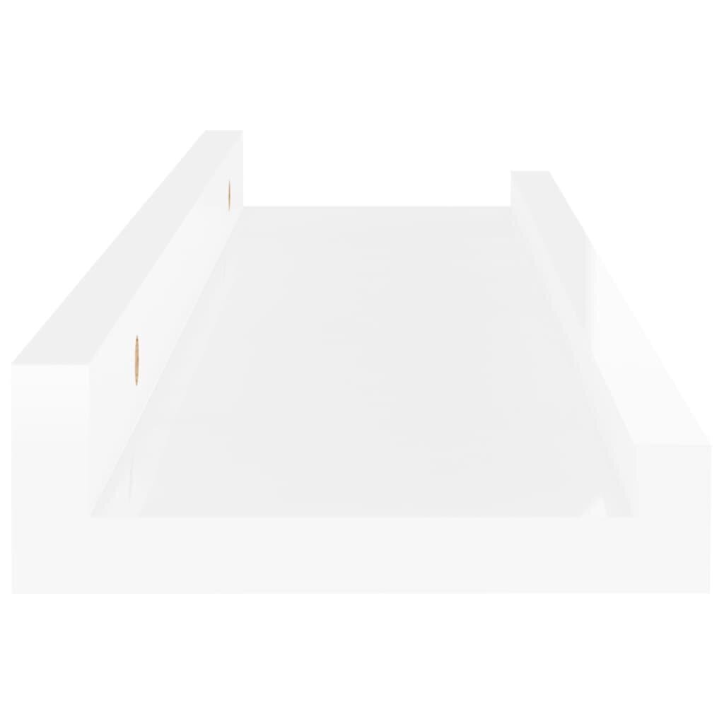 vidaXL Seinähyllyt 4 kpl korkeakiilto valkoinen 40x9x3 cm hinta ja tiedot | Hyllyt | hobbyhall.fi