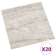 vidaXL Itsekiinnittyvät lattialankut 20 kpl PVC 1,86 m² beige hinta ja tiedot | Terassilattiat | hobbyhall.fi