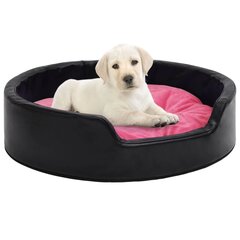 vidaXL Koiran peti musta ja pinkki 99x89x21 cm plyysi ja keinonahka hinta ja tiedot | Pedit ja pesät | hobbyhall.fi