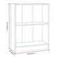 vidaXL Kirjahylly harmaa Sonoma 60x24x74,5 cm tekninen puu hinta ja tiedot | Hyllyt | hobbyhall.fi