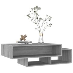 vidaXL Sohvapöytä harmaa Sonoma 105x55x32 cm tekninen puu hinta ja tiedot | Sohvapöydät | hobbyhall.fi