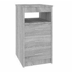 vidaXL Laatikosto harmaa Sonoma 40x50x76 cm tekninen puu hinta ja tiedot | Olohuoneen kaapit ja lipastot | hobbyhall.fi