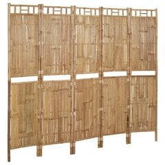 vidaXL 5-paneelinen tilanjakaja bambu 200x180 cm hinta ja tiedot | Sermit ja tilanjakajat | hobbyhall.fi