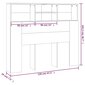 vidaXL Sängynpääty säilytystilalla betoninharmaa 120x19x103,5 cm hinta ja tiedot | Sängyt | hobbyhall.fi