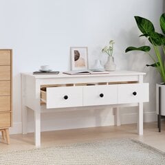 vidaXL Sohvapöytä valkoinen 102x49x55 cm täysi mänty hinta ja tiedot | Sohvapöydät | hobbyhall.fi