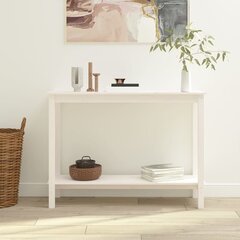 vidaXL Konsolipöytä valkoinen 110x40x80 cm täysi mänty hinta ja tiedot | Sohvapöydät | hobbyhall.fi