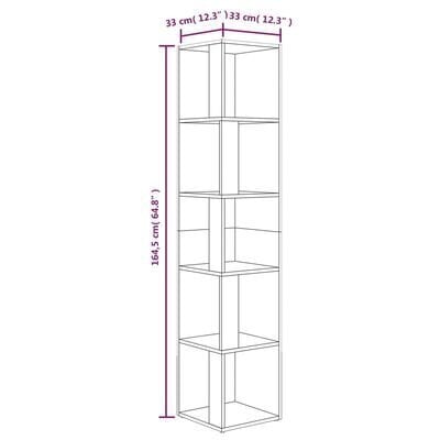 vidaXL Kulmakaappi harmaa Sonoma 33x33x164,5 cm tekninen puu hinta ja tiedot | Hyllyt | hobbyhall.fi