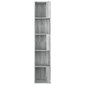 vidaXL Kulmakaappi harmaa Sonoma 33x33x164,5 cm tekninen puu hinta ja tiedot | Hyllyt | hobbyhall.fi