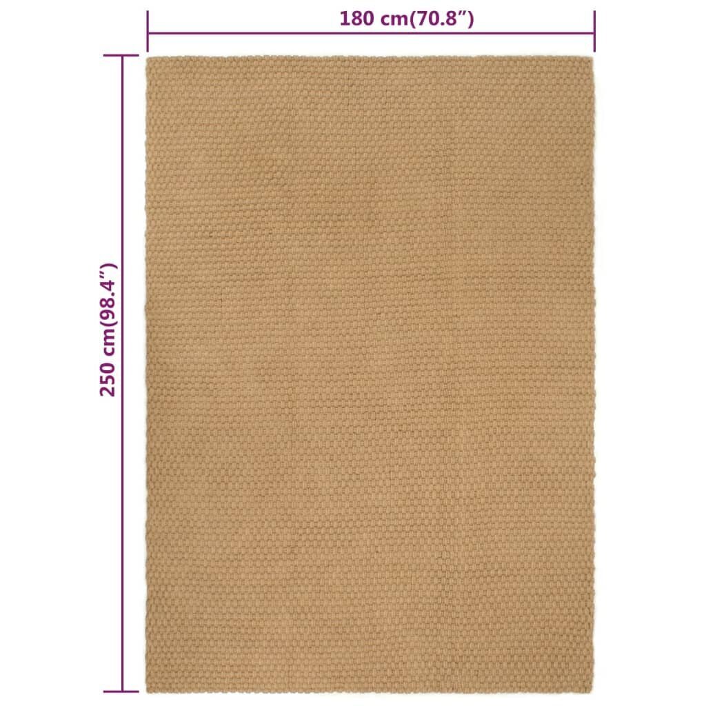 vidaXL Matto suorakaide luonnollinen 180x250 cm juutti hinta ja tiedot | Isot matot | hobbyhall.fi