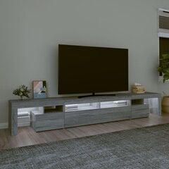 vidaXL TV-taso LED-valoilla harmaa Sonoma 260x36,5x40 cm hinta ja tiedot | TV-tasot | hobbyhall.fi