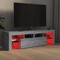 vidaXL TV-taso LED-valoilla harmaa Sonoma 140x36,5x40 cm hinta ja tiedot | TV-tasot | hobbyhall.fi