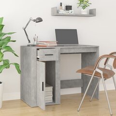 vidaXL Työpöytä betoninharmaa 100x49x75 cm tekninen puu hinta ja tiedot | Tietokonepöydät ja työpöydät | hobbyhall.fi