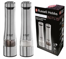Russell Hobbs Classics sähköinen suola- ja pippurimyllysarja, 2 kpl, hopea hinta ja tiedot | Maustemyllyt ja maustepurkit | hobbyhall.fi