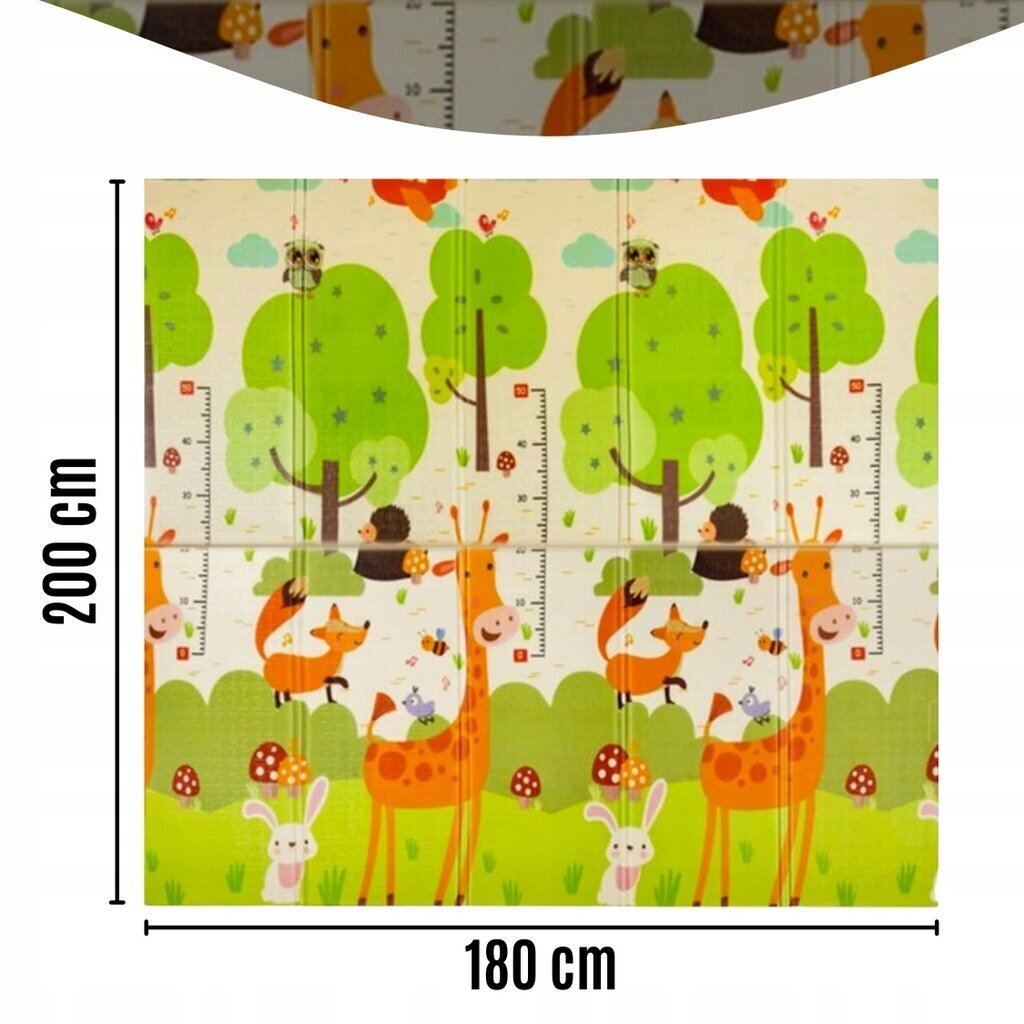 Kaksipuolinen taitettava harjoitusmatto Kruzzel, 180x200cm hinta ja tiedot | Leikkimatot | hobbyhall.fi