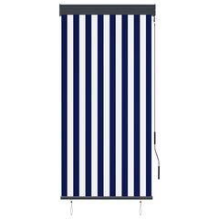 vidaXL Ulkorullaverho 80x250 cm sininen ja valkoinen hinta ja tiedot | Rullaverhot | hobbyhall.fi