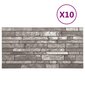 vidaXL 3D-seinäpaneelit tummanharmaa tiilikuvio 10 kpl EPS hinta ja tiedot | Sisustuspaneelit | hobbyhall.fi