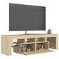 vidaXL TV-taso LED-valoilla Sonoma-tammi 140x36,5x40 cm hinta ja tiedot | TV-tasot | hobbyhall.fi