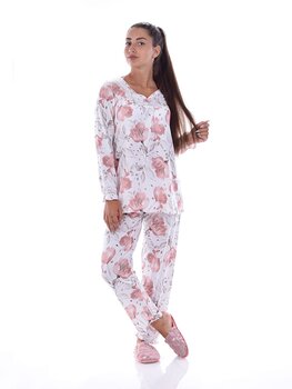 Naisten pyjama PH81556, vaalea beige hinta ja tiedot | Yöasut ja pyjamat | hobbyhall.fi