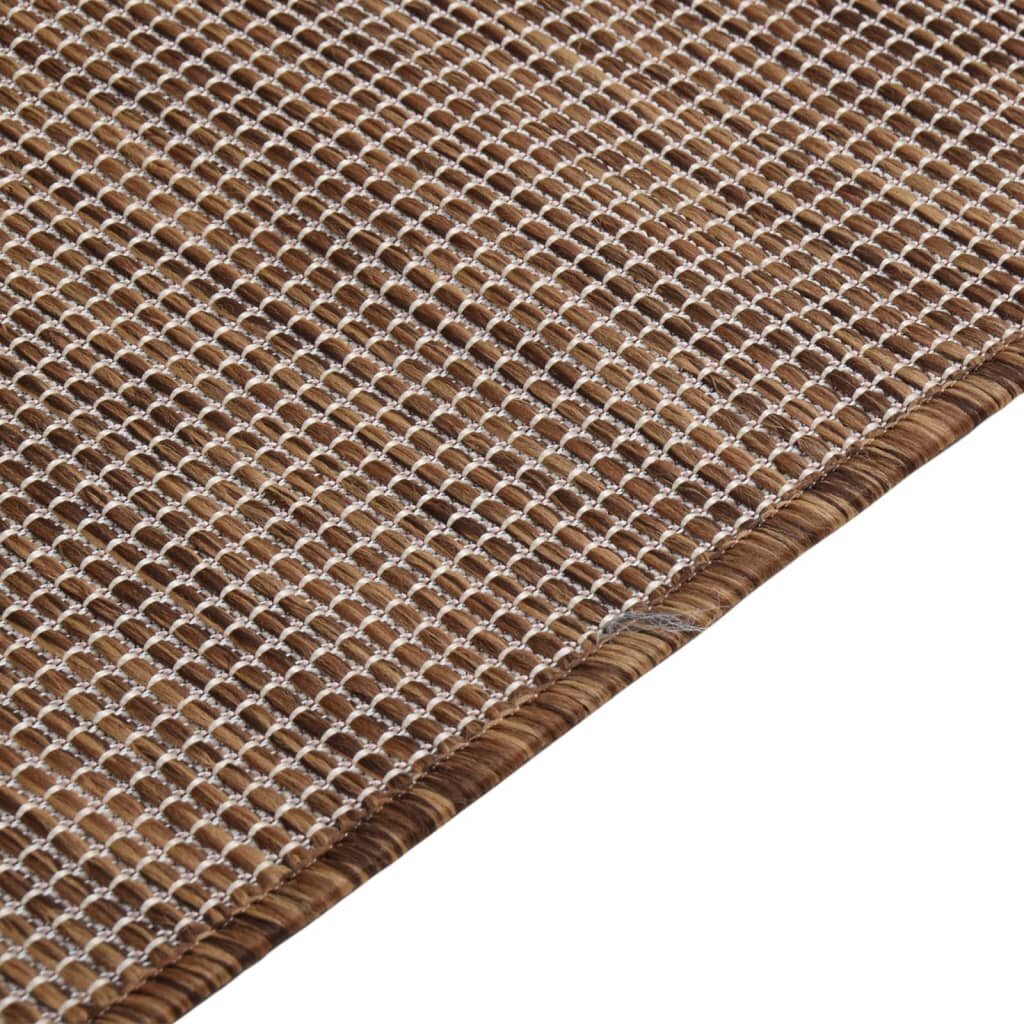 vidaXL Ulkomatto Flatweave 80x150 cm ruskea hinta ja tiedot | Isot matot | hobbyhall.fi