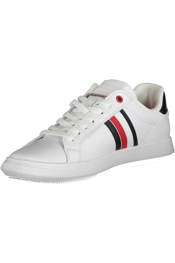 Tommy Hilfiger miesten vapaa-ajan kengät Tommy Essential Cupsole Leather FM0FM04921YBS valkoinen hinta ja tiedot | Miesten urheilu- ja vapaa-ajan kengät | hobbyhall.fi