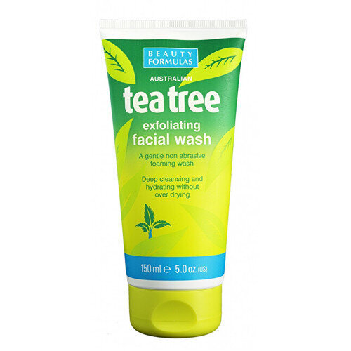 Beauty Formulas Tea Tree puhdistusgeeli, kuoriva kasvojen pesu, 150 ml hinta ja tiedot | Kasvojen puhdistusaineet | hobbyhall.fi