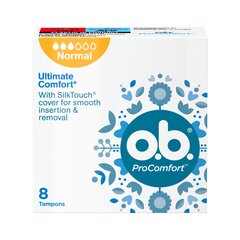 Tamponit O. B Pro Comfort Normal, 8 kpl hinta ja tiedot | O.B. Hygieniatuotteet | hobbyhall.fi
