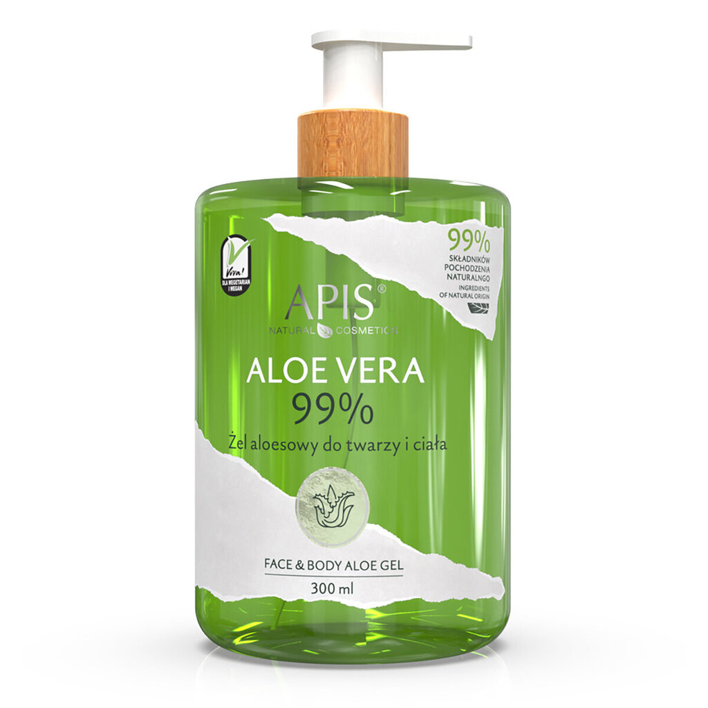 Aloe vera geeli kasvoille ja vartalolle Apis, 300 ml hinta ja tiedot | Vartalovoiteet ja -emulsiot | hobbyhall.fi