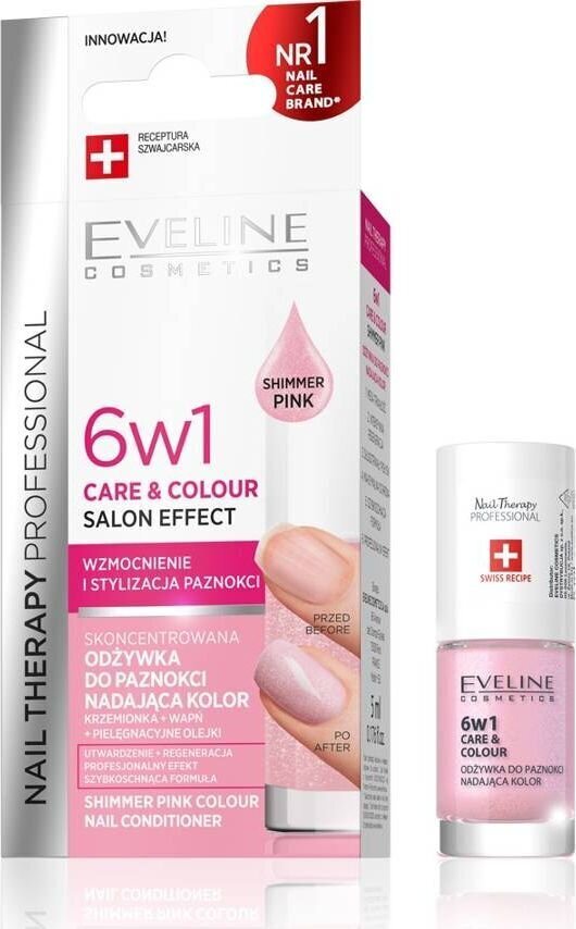 Nail Therapy Professional 6in1 Care & Color tiivistetty Shimmer Pink kynsienhoitoaine 5ml hinta ja tiedot | Kynsilakat ja kynsienhoitotuotteet | hobbyhall.fi