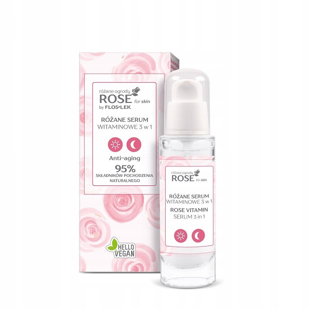 Rose For Skin ruusuvitamiiniseerumi 3in1 30ml hinta ja tiedot | Kasvoöljyt ja seerumit | hobbyhall.fi