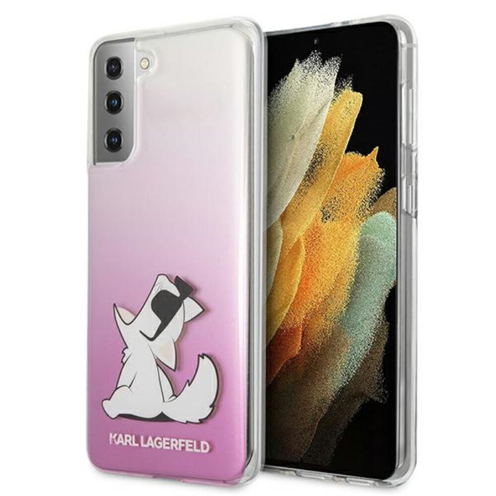 Karl Lagerfeld suojakuori Samsung S21 Plus, vaaleanpunainen hinta ja tiedot | Puhelimen kuoret ja kotelot | hobbyhall.fi