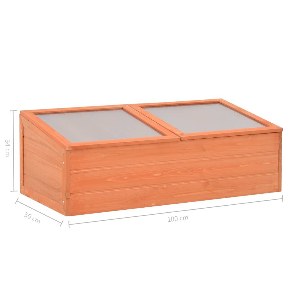 vidaXL Kasvihuone puu 100x50x34 cm hinta ja tiedot | Kasvihuoneet | hobbyhall.fi