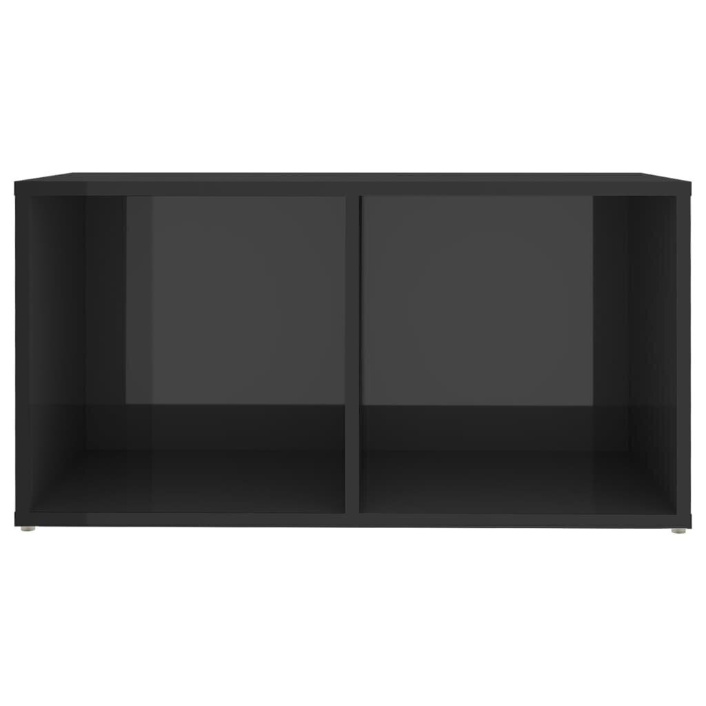 vidaXL TV-tasot 2 kpl korkeakiilto harmaa 72x35x36,5 cm lastulevy hinta ja tiedot | TV-tasot | hobbyhall.fi