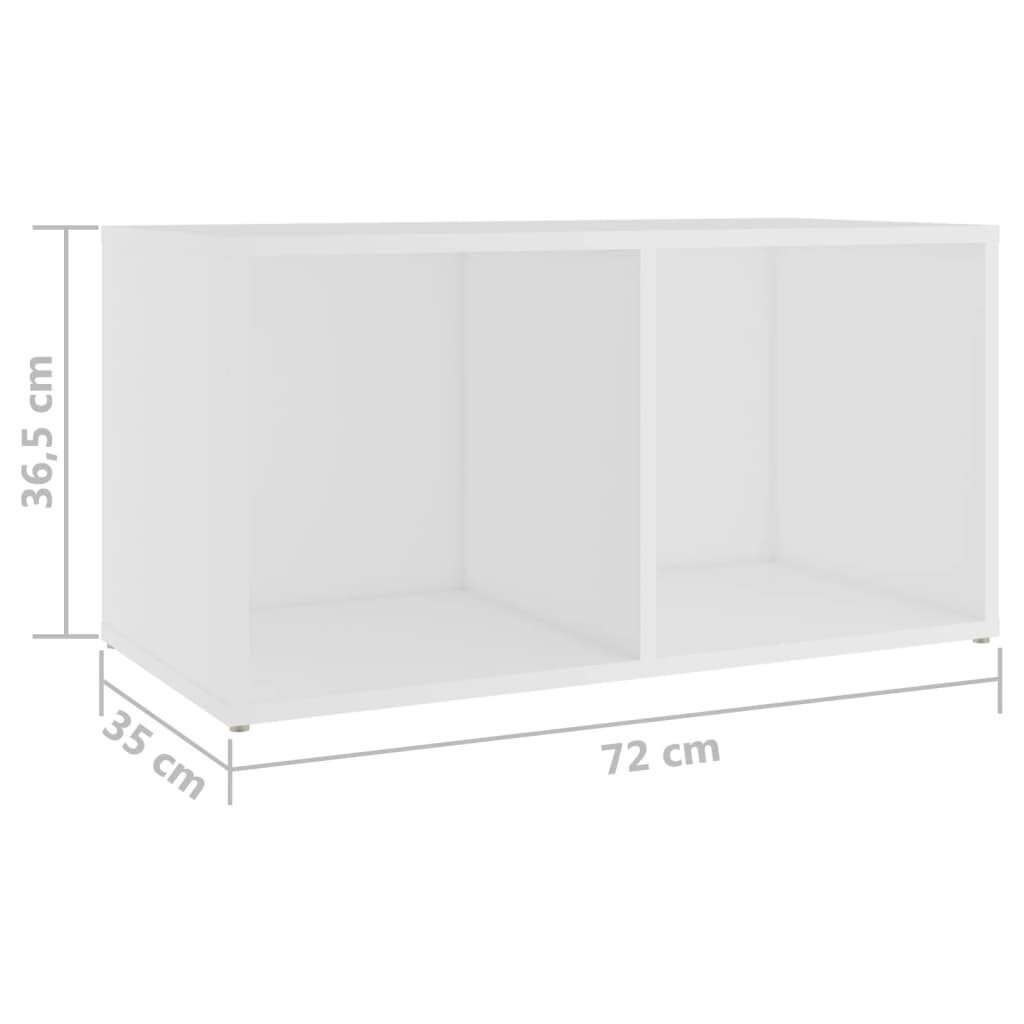 vidaXL TV-tasot 4 kpl valkoinen 72x35x36,5 cm lastulevy hinta ja tiedot | TV-tasot | hobbyhall.fi