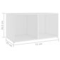 vidaXL TV-tasot 4 kpl valkoinen 72x35x36,5 cm lastulevy hinta ja tiedot | TV-tasot | hobbyhall.fi