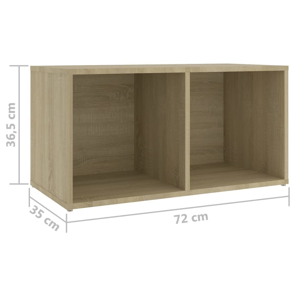 vidaXL TV-tasot 4 kpl Sonoma-tammi 72x35x36,5 cm lastulevy hinta ja tiedot | TV-tasot | hobbyhall.fi