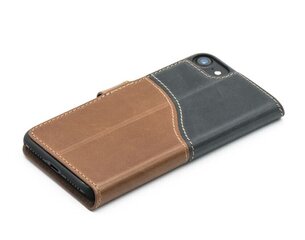 Tellur aitoa nahkaa kotelo iPhone 7 - Black/Brown hinta ja tiedot | Puhelimen kuoret ja kotelot | hobbyhall.fi