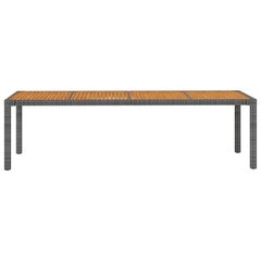 vidaXL Puutarhapöytä musta 250x100x75cm polyrottinki hinta ja tiedot | Puutarhapöydät | hobbyhall.fi