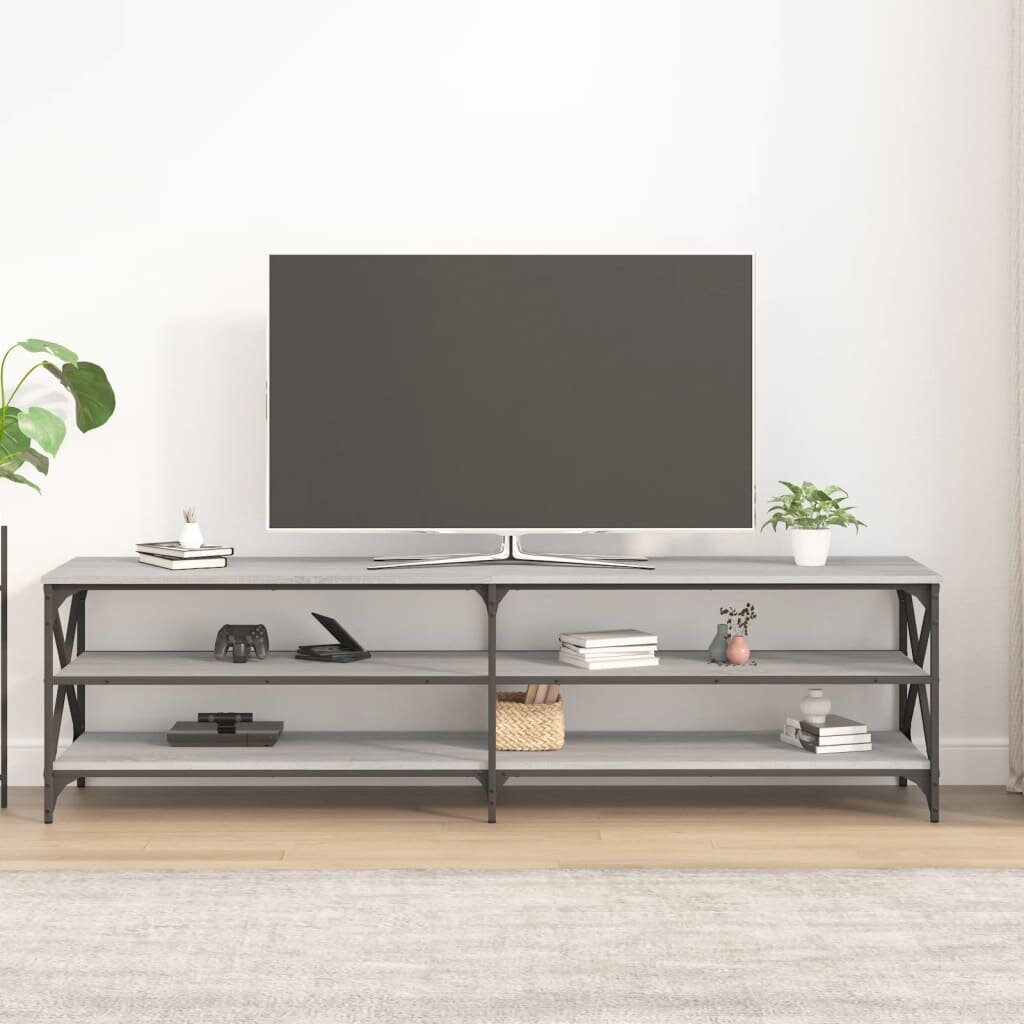 vidaXL TV-taso harmaa Sonoma 180x40x50 cm tekninen puu hinta ja tiedot | TV-tasot | hobbyhall.fi