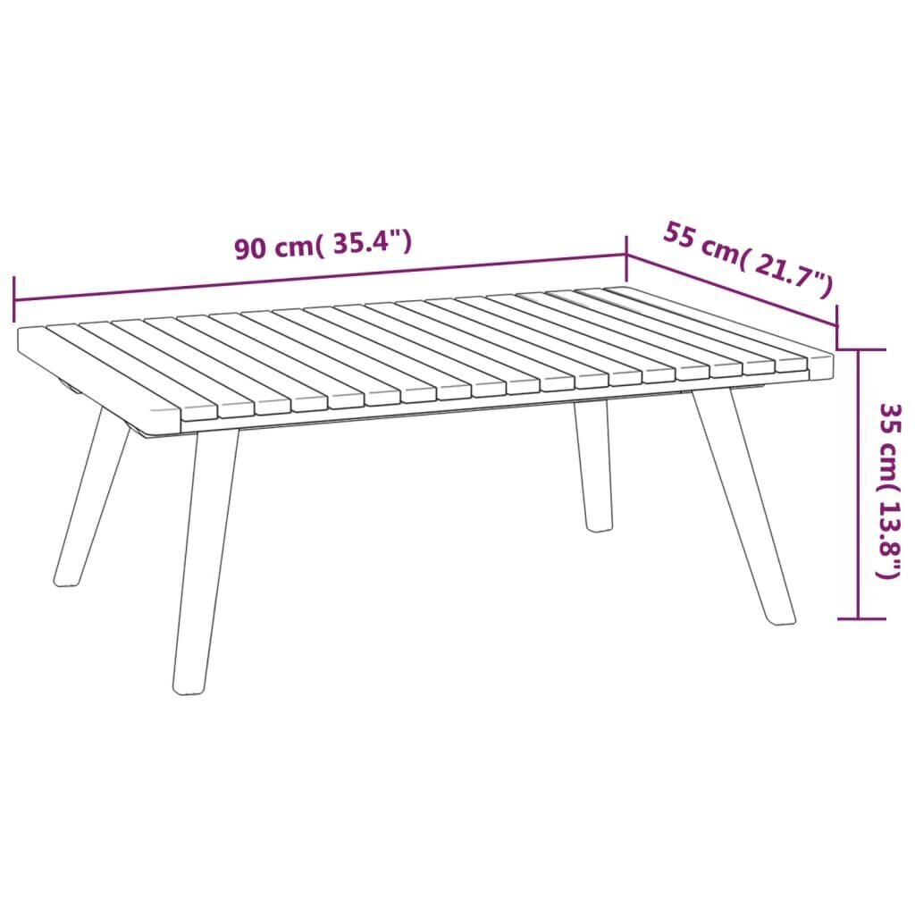 vidaXL 7-osainen Puutarhasohvasarja tyynyillä täysi akasiapuu hinta ja tiedot | Puutarhakalusteet | hobbyhall.fi