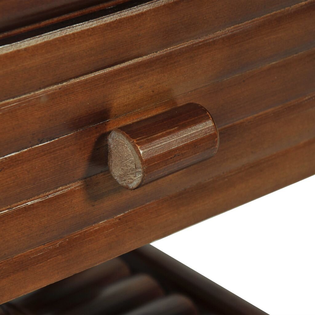vidaXL Yöpöytä 45x45x40 cm bambu tummanruskea hinta ja tiedot | Yöpöydät | hobbyhall.fi