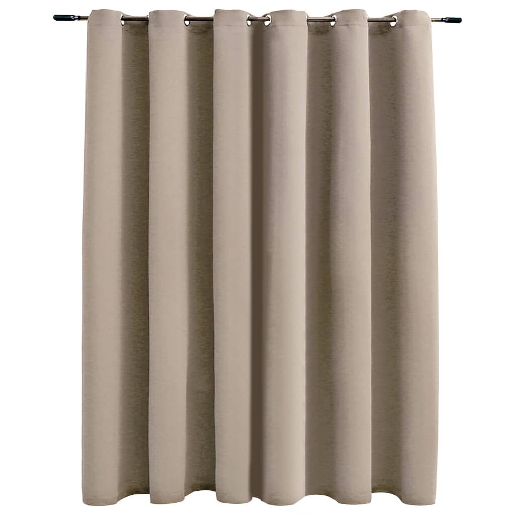 vidaXL Pimennysverho metallirenkailla beige 290x245 cm hinta ja tiedot | Verhot | hobbyhall.fi