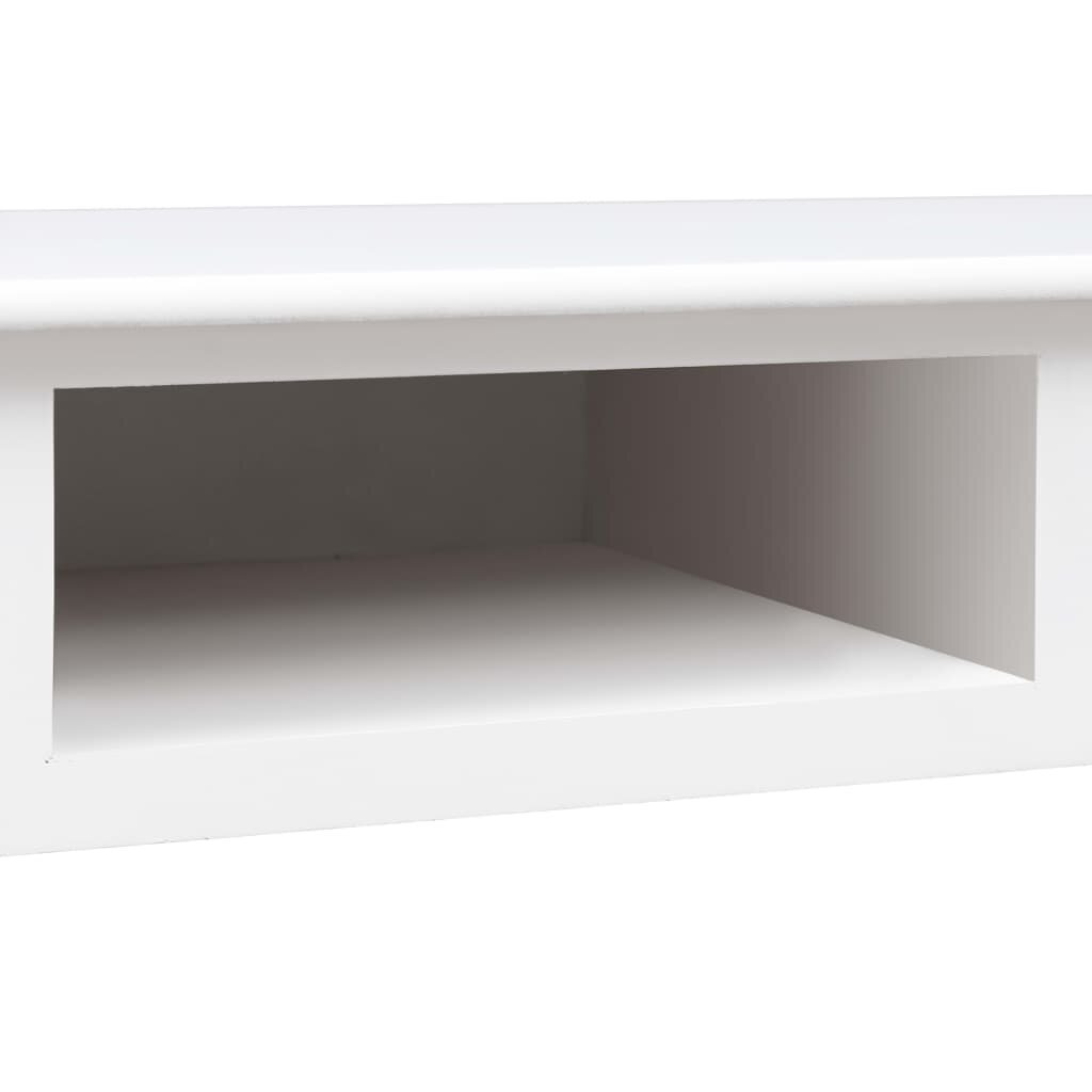 vidaXL Kirjoituspöytä valkoinen 110x45x76 cm puinen hinta ja tiedot | Tietokonepöydät ja työpöydät | hobbyhall.fi