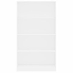 vidaXL 4-tasoinen kirjahylly valkoinen 80x24x142 cm lastulevy hinta ja tiedot | Hyllyt | hobbyhall.fi
